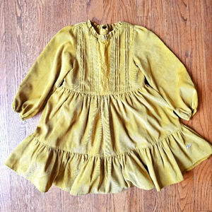 Eligo mustard yellow corduroy toddler girls dress size 4/5